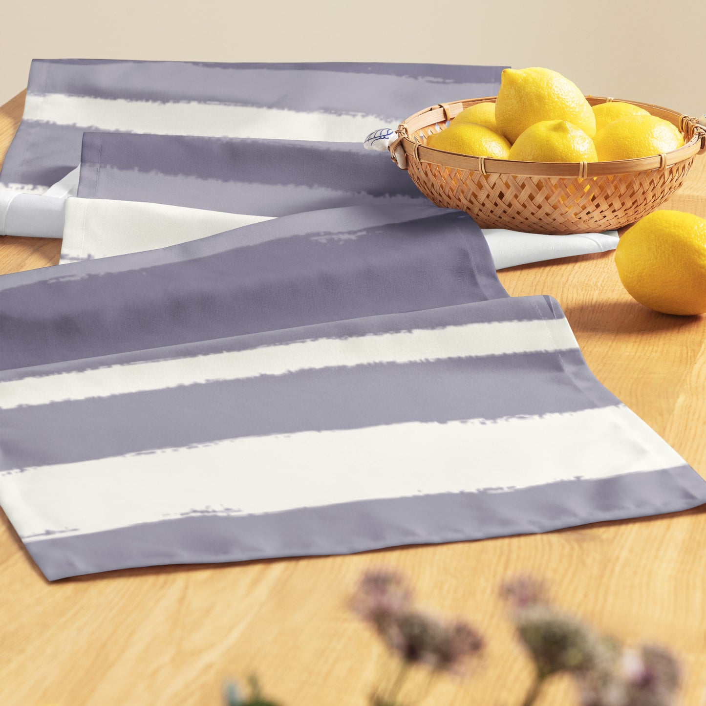 Table Runner with Hand-painted Brush Stroke Print | TRBS-1262