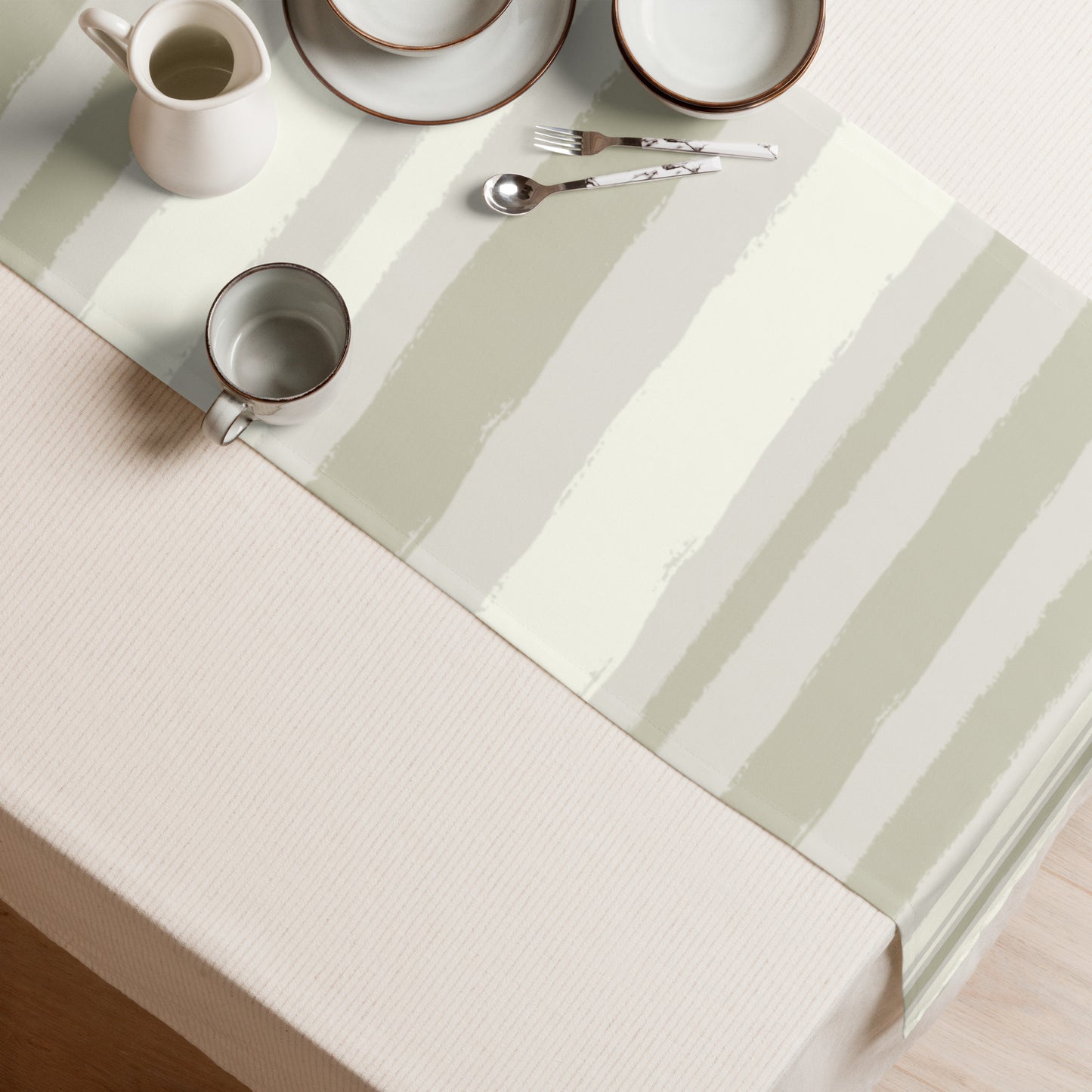 Table Runner with Hand-painted Brush Stroke Print | TRBS-1263