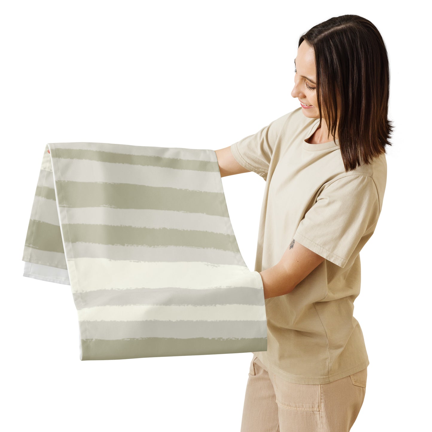 Table Runner with Hand-painted Brush Stroke Print | TRBS-1263