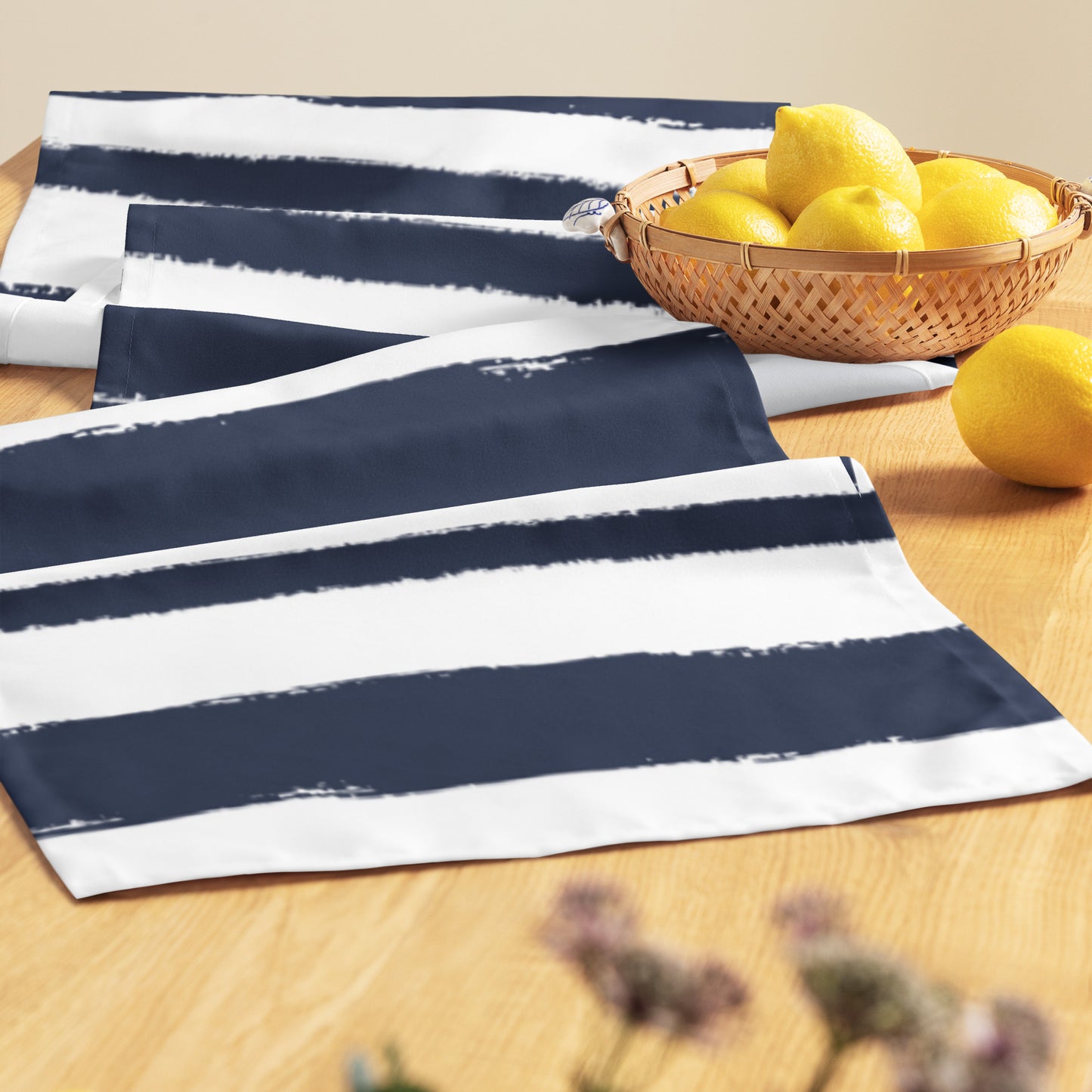 Table Runner with Hand-painted Brush Stroke Print | TRBS-1273