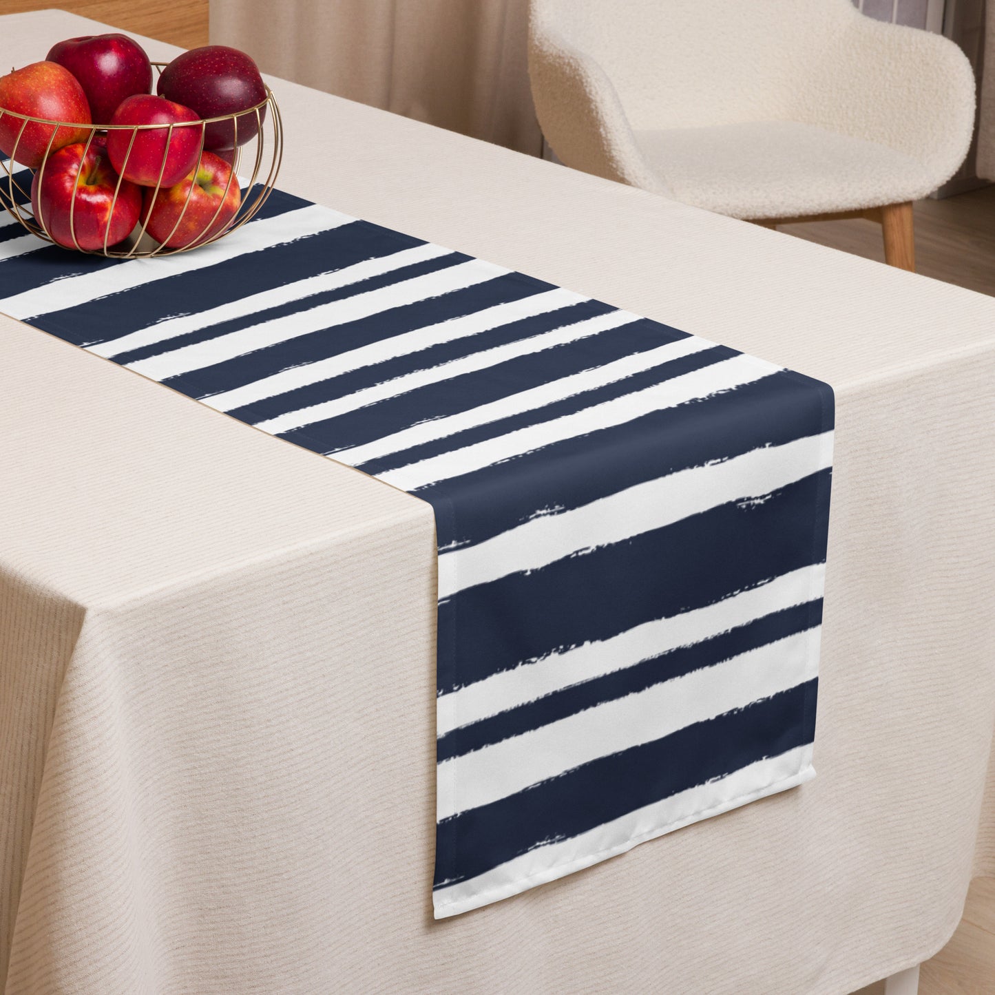 Table Runner with Hand-painted Brush Stroke Print | TRBS-1273