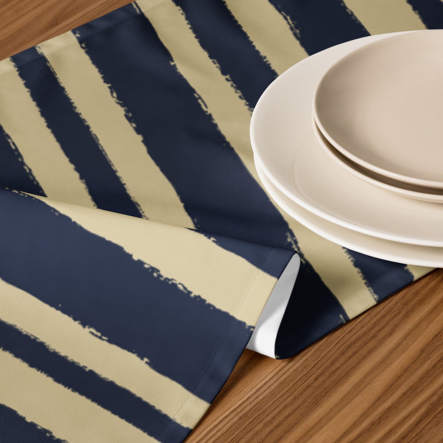 Table Runner with Hand-painted Brush Stroke Print | TRBS-1274
