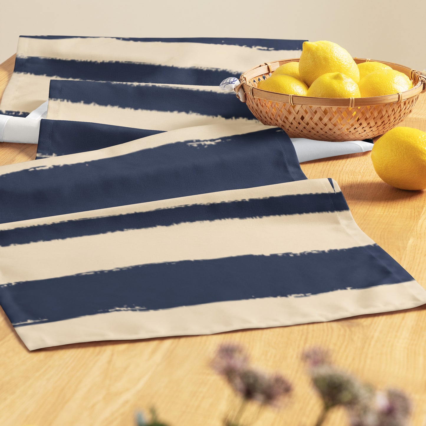 Table Runner with Hand-painted Brush Stroke Print | TRBS-1275