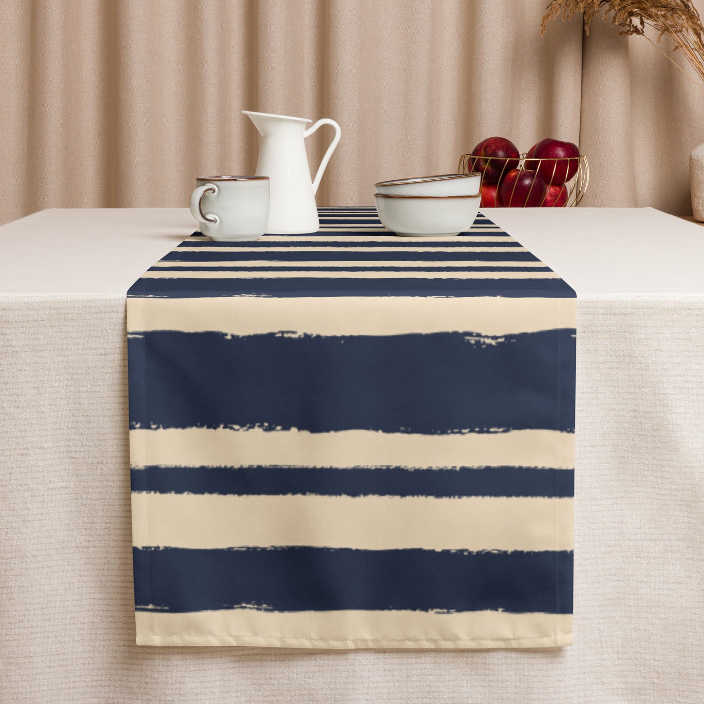 Table Runner with Hand-painted Brush Stroke Print | TRBS-1275