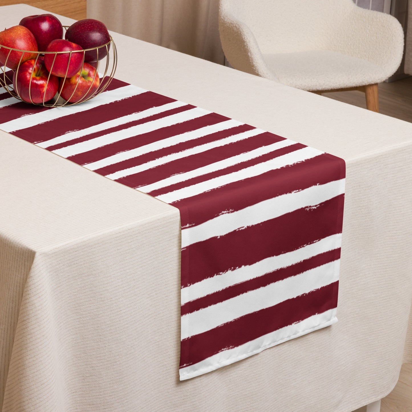 Table Runner with Hand-painted Brush Stroke Print | TRBS-1281