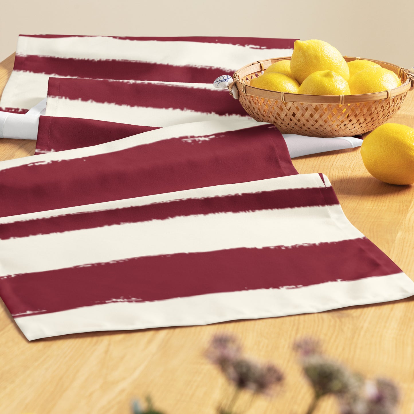 Table Runner with Hand-painted Brush Stroke Print | TRBS-1283