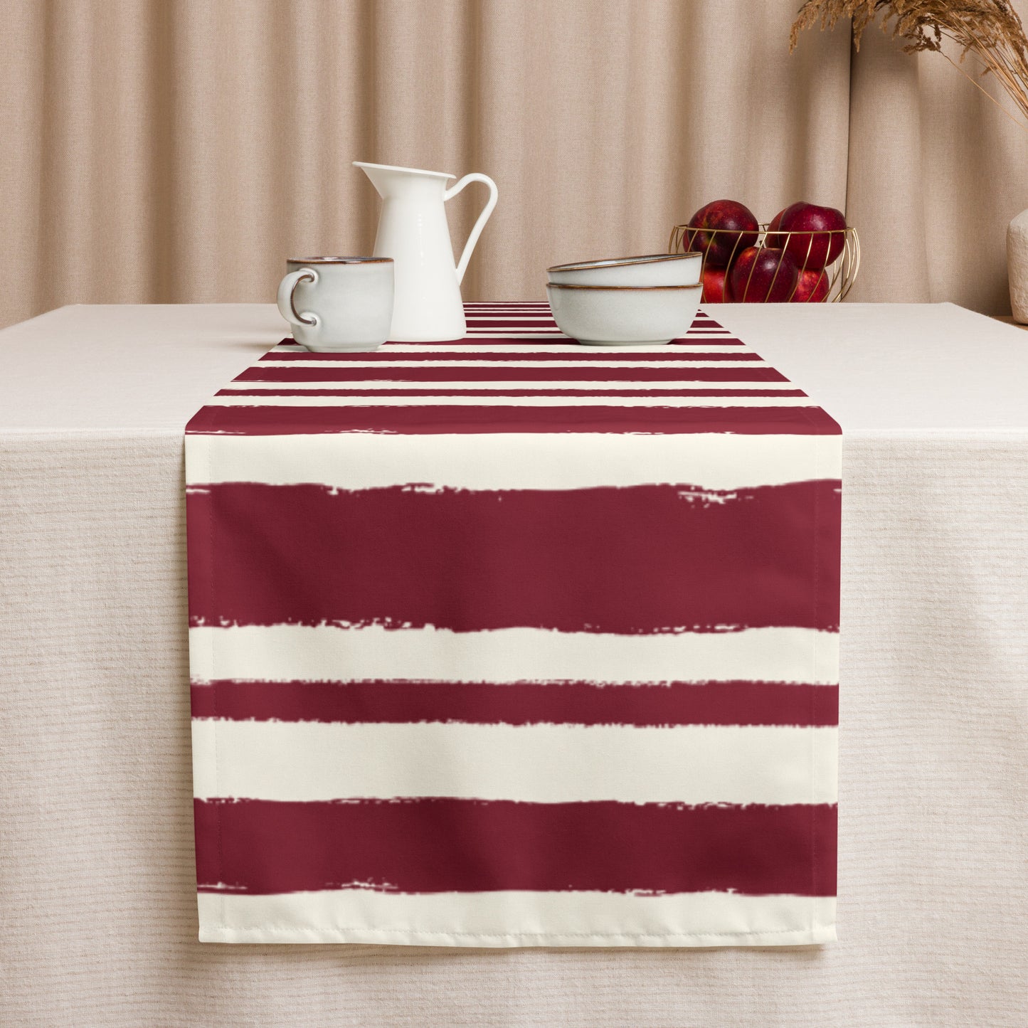 Table Runner with Hand-painted Brush Stroke Print | TRBS-1283