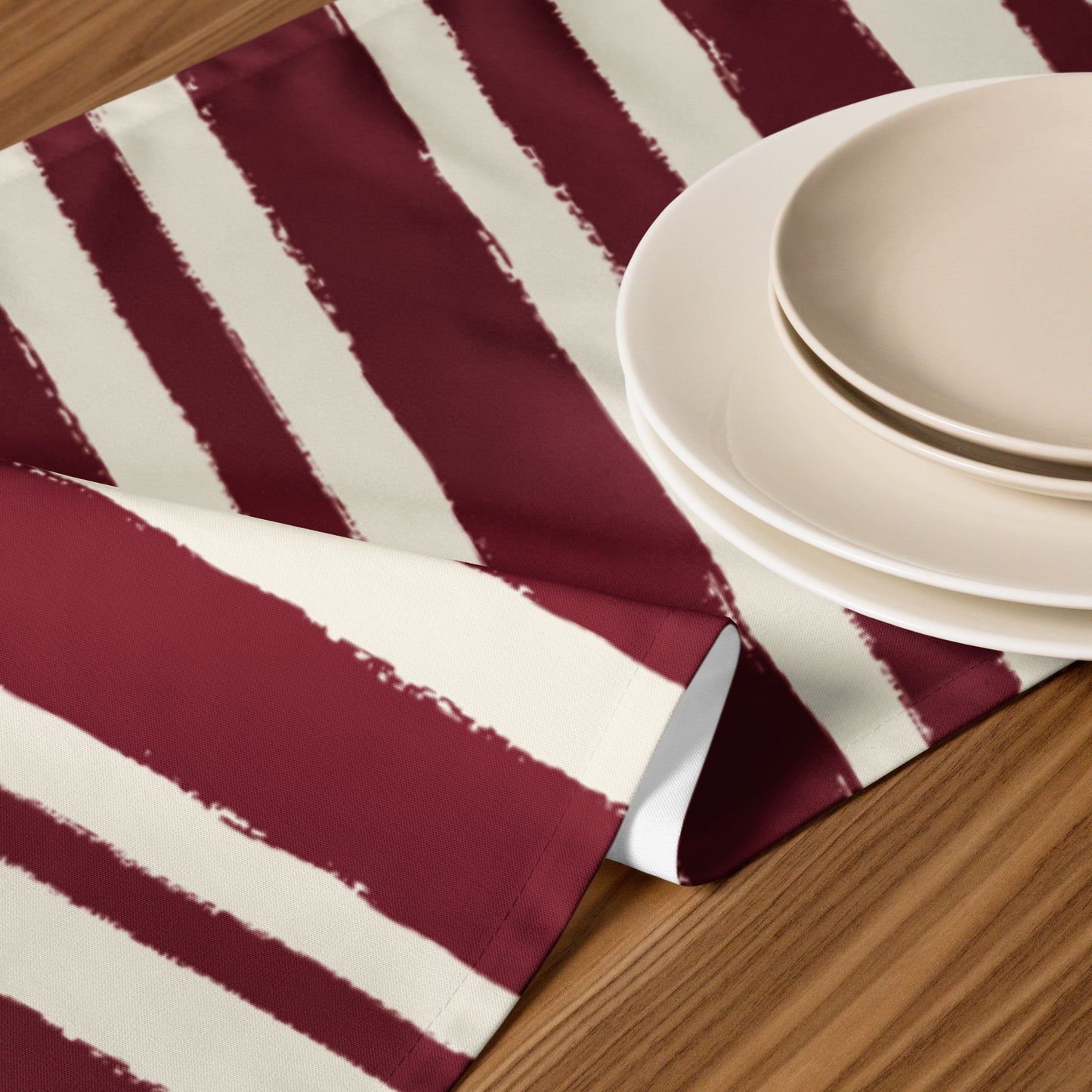 Table Runner with Hand-painted Brush Stroke Print | TRBS-1283