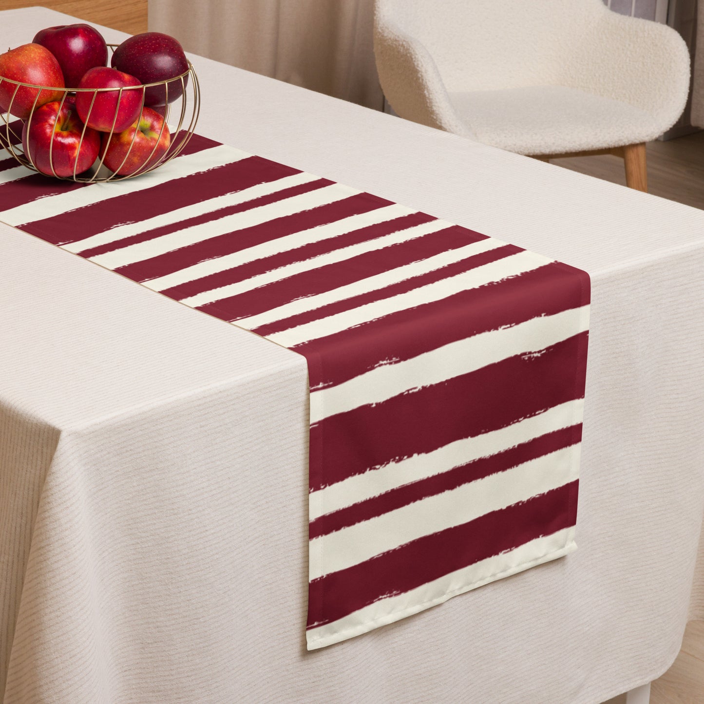 Table Runner with Hand-painted Brush Stroke Print | TRBS-1283