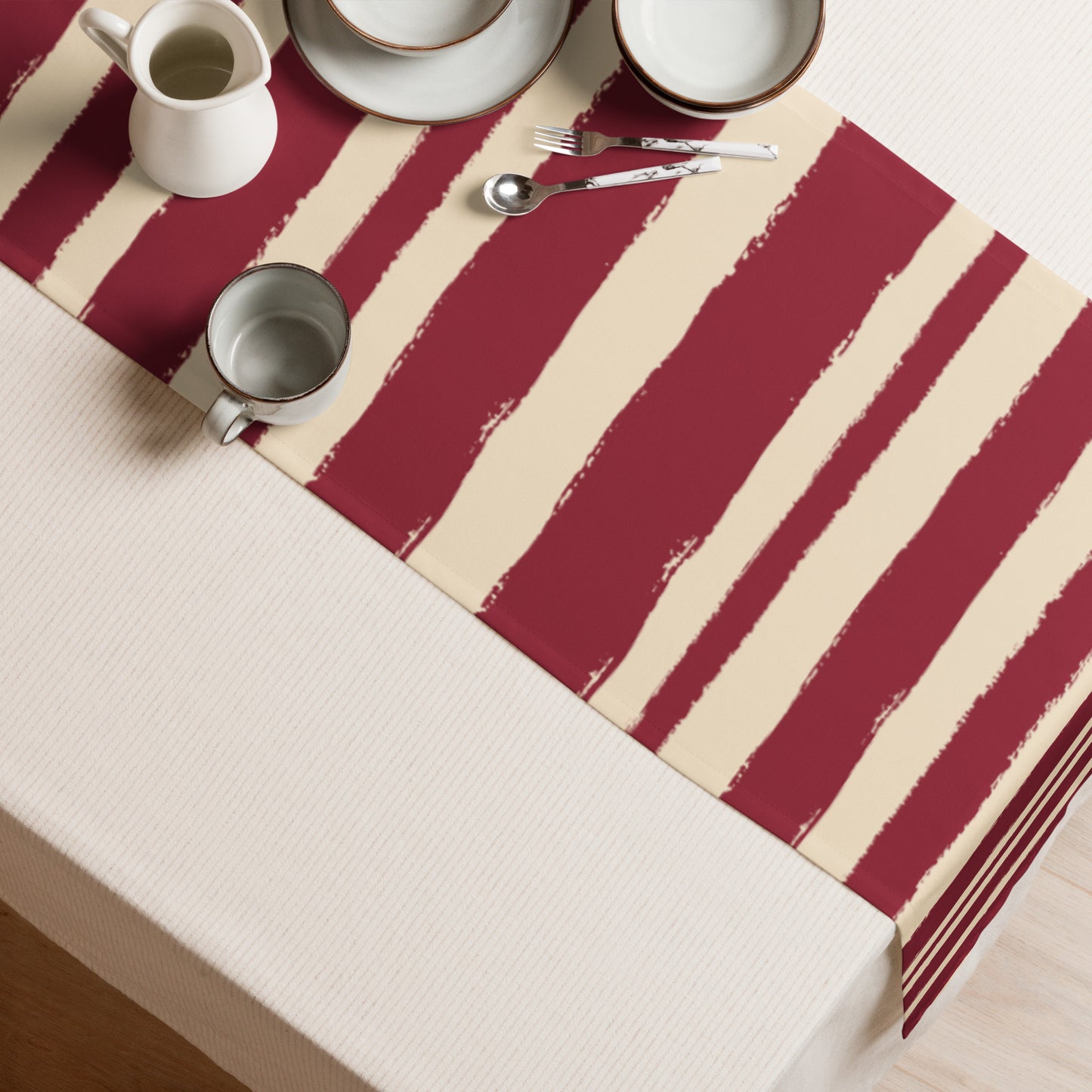 Table Runner with Hand-painted Brush Stroke Print | TRBS-1285