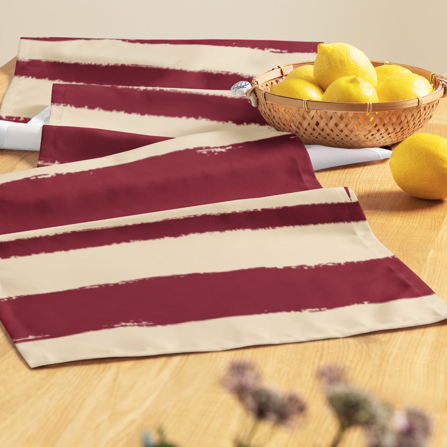Table Runner with Hand-painted Brush Stroke Print | TRBS-1285