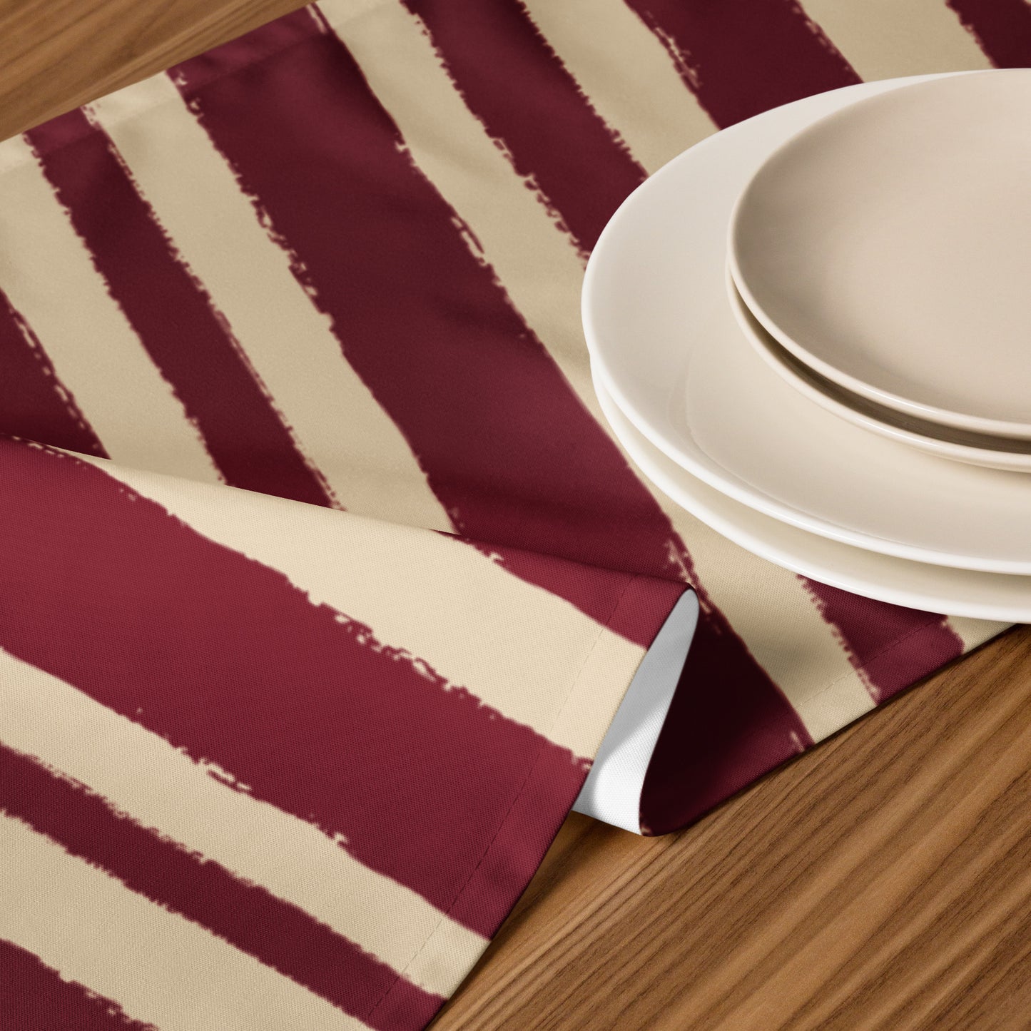 Table Runner with Hand-painted Brush Stroke Print | TRBS-1285