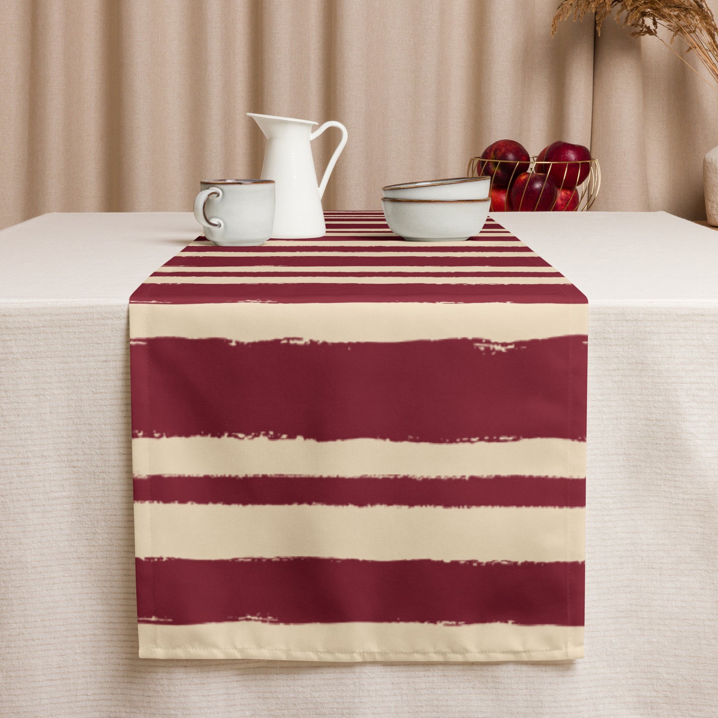 Table Runner with Hand-painted Brush Stroke Print | TRBS-1285