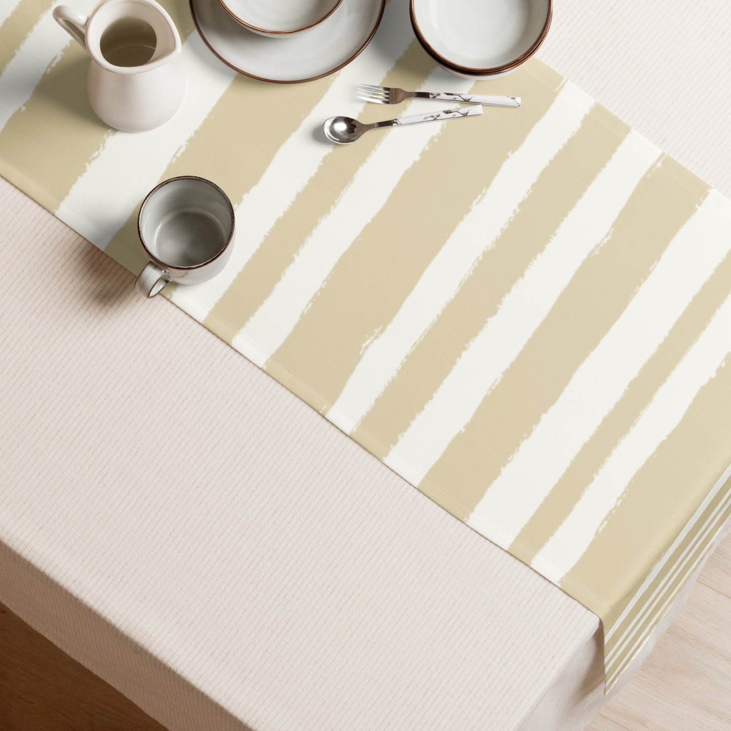Table Runner with Hand-painted Brush Stroke Print | TRBS-1371