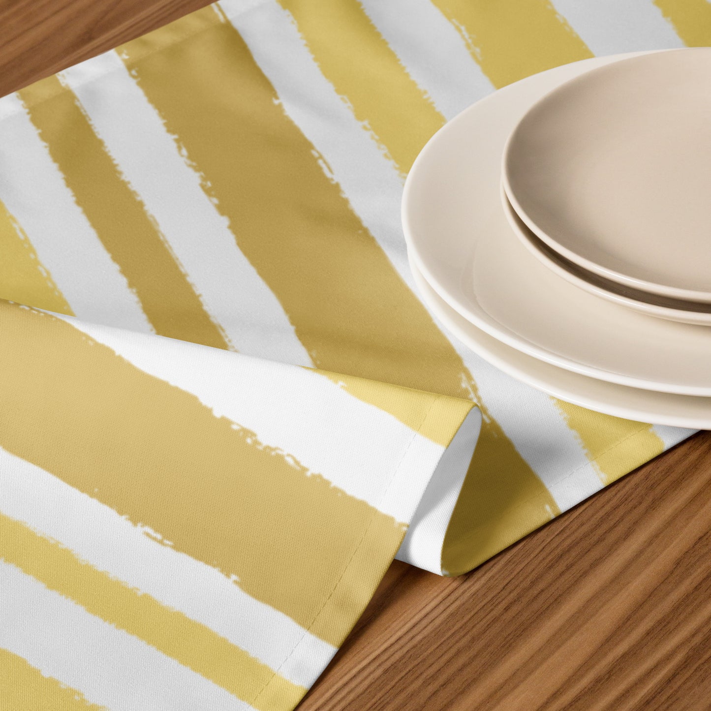 Table Runner with Hand-painted Brush Stroke Print | TRBS-1381