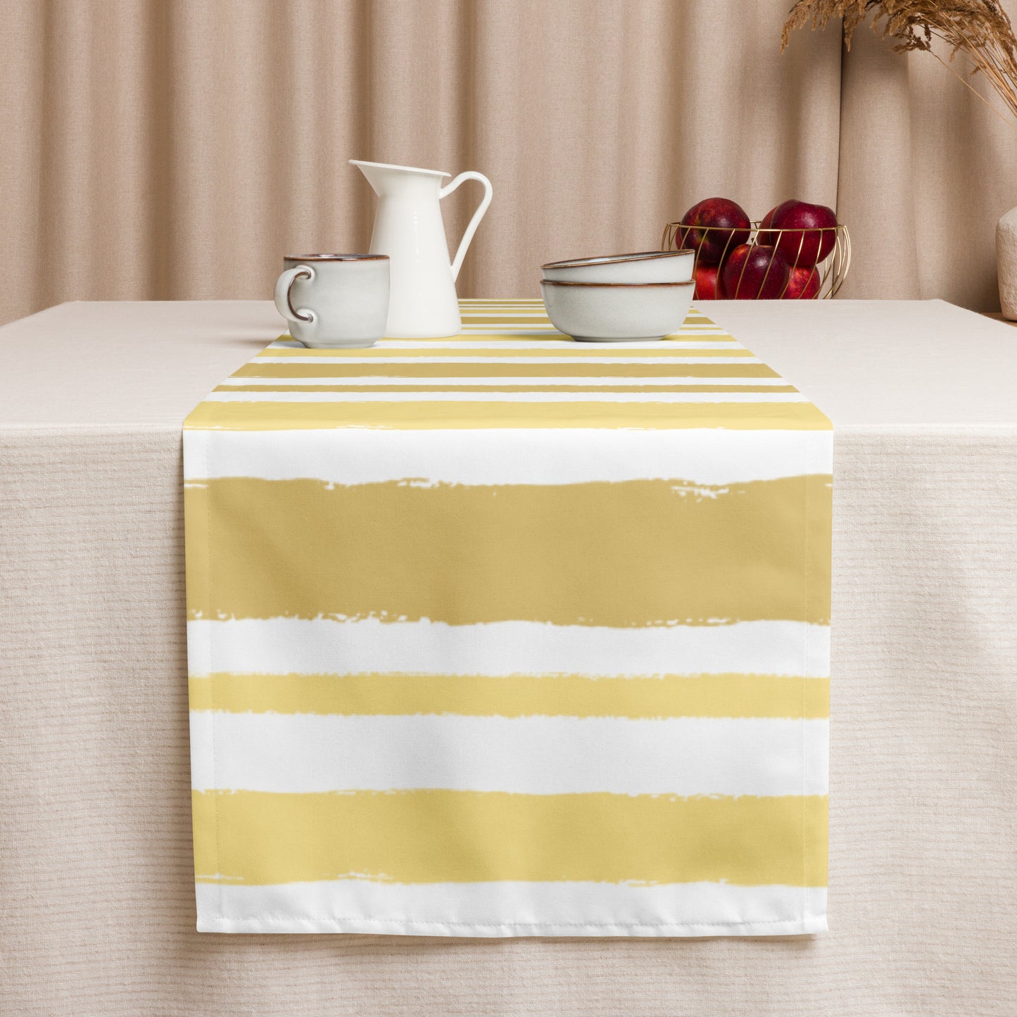 Table Runner with Hand-painted Brush Stroke Print | TRBS-1381