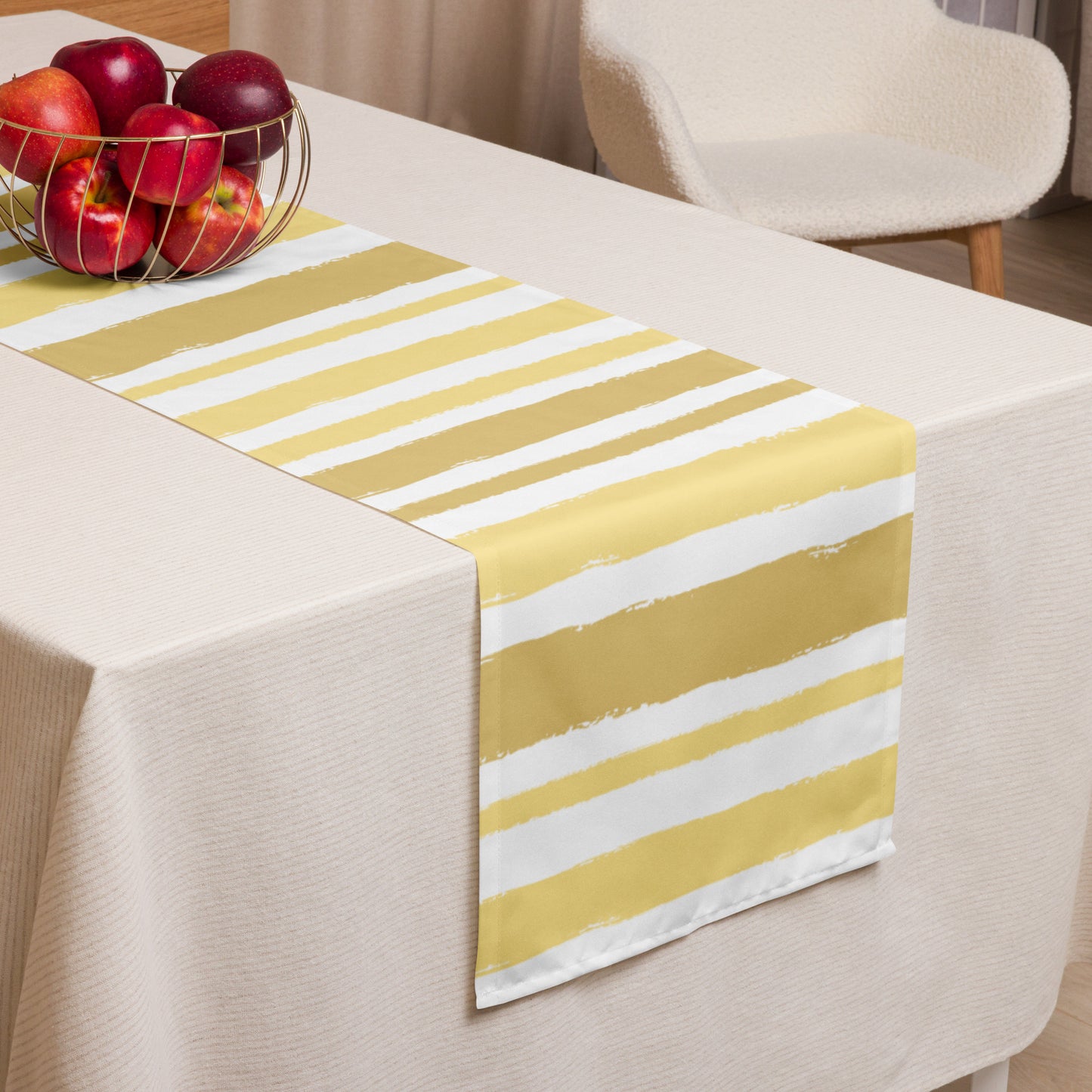 Table Runner with Hand-painted Brush Stroke Print | TRBS-1381