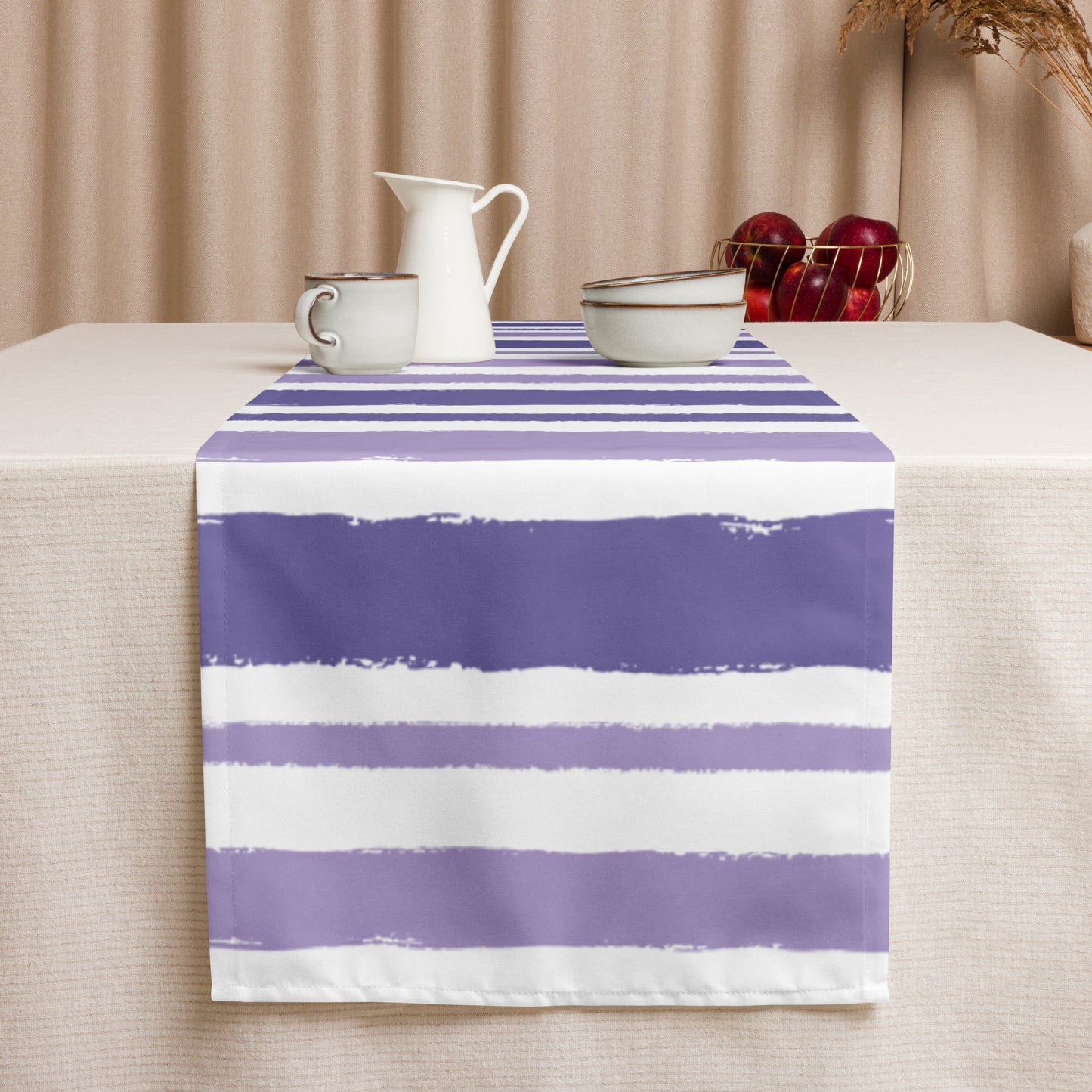 Table Runner with Hand-painted Brush Stroke Print | TRBS-1382