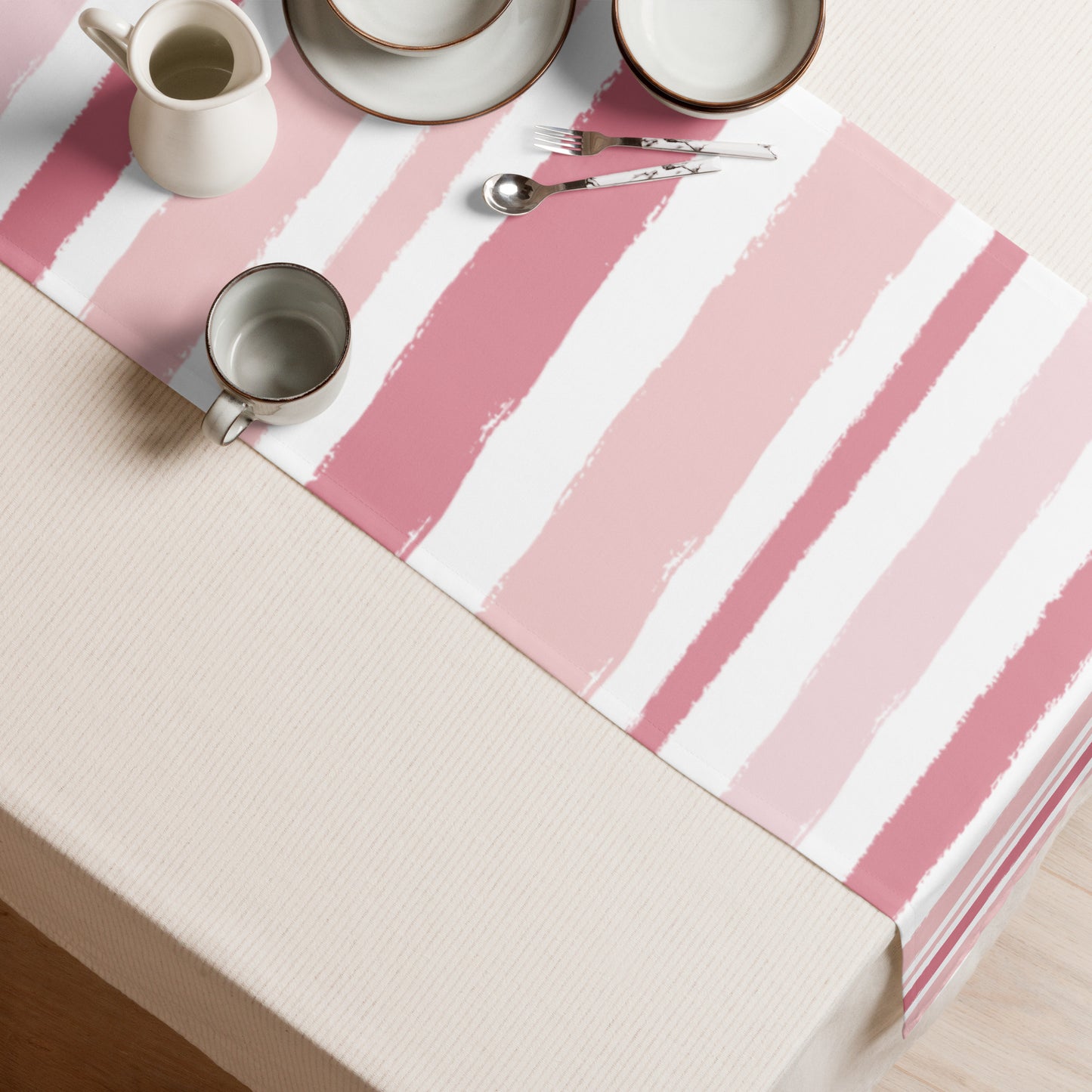 Table Runner with Hand-painted Brush Stroke Print | TRBS-1383