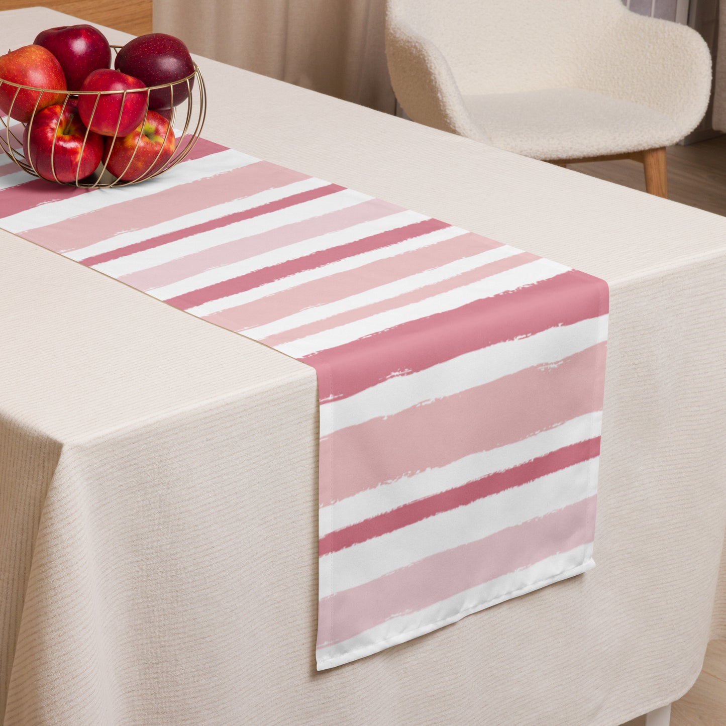 Table Runner with Hand-painted Brush Stroke Print | TRBS-1383