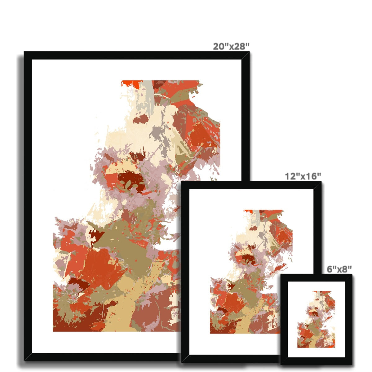 Framed Graphic Art Print, White Mat - 6x8, 8x12, 11x14, 12x16, 16x20, 18x24, 20x28 inches | FPV-1130-7694