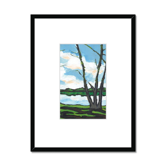 Framed Fine Art Print, Faux Mat - 18x24 inches | Lakeshore in Acrylic FMV-1100-001