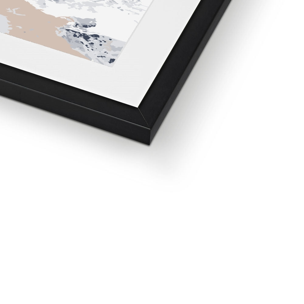 Framed Graphic Art Print, White Mat - 8x8 12x12 16x16 20x20 24x24 28x28 inches | FPS-1220-7695