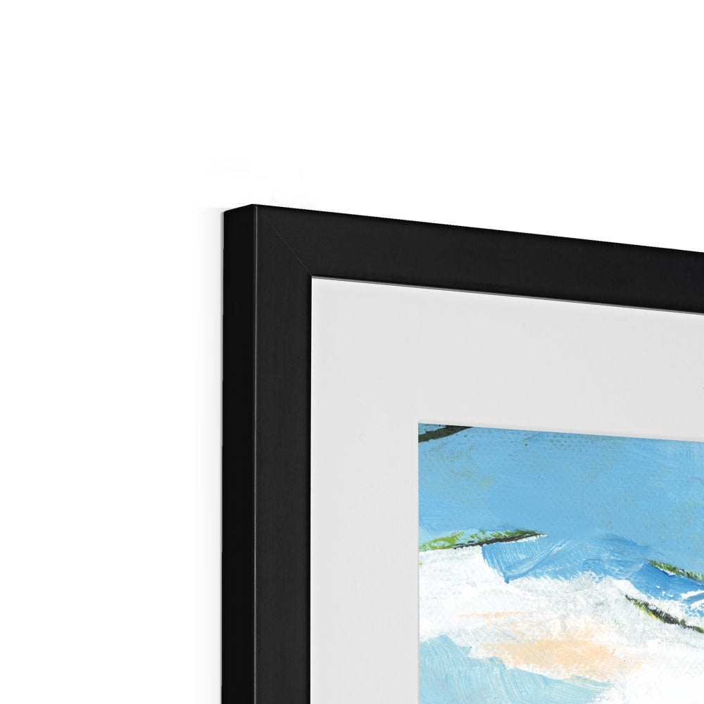 Framed Fine Art Print, White Mat - 6x8 8x12 12x16 18x24 inches | Lakeshore in Acrylic, FPV-1101-001
