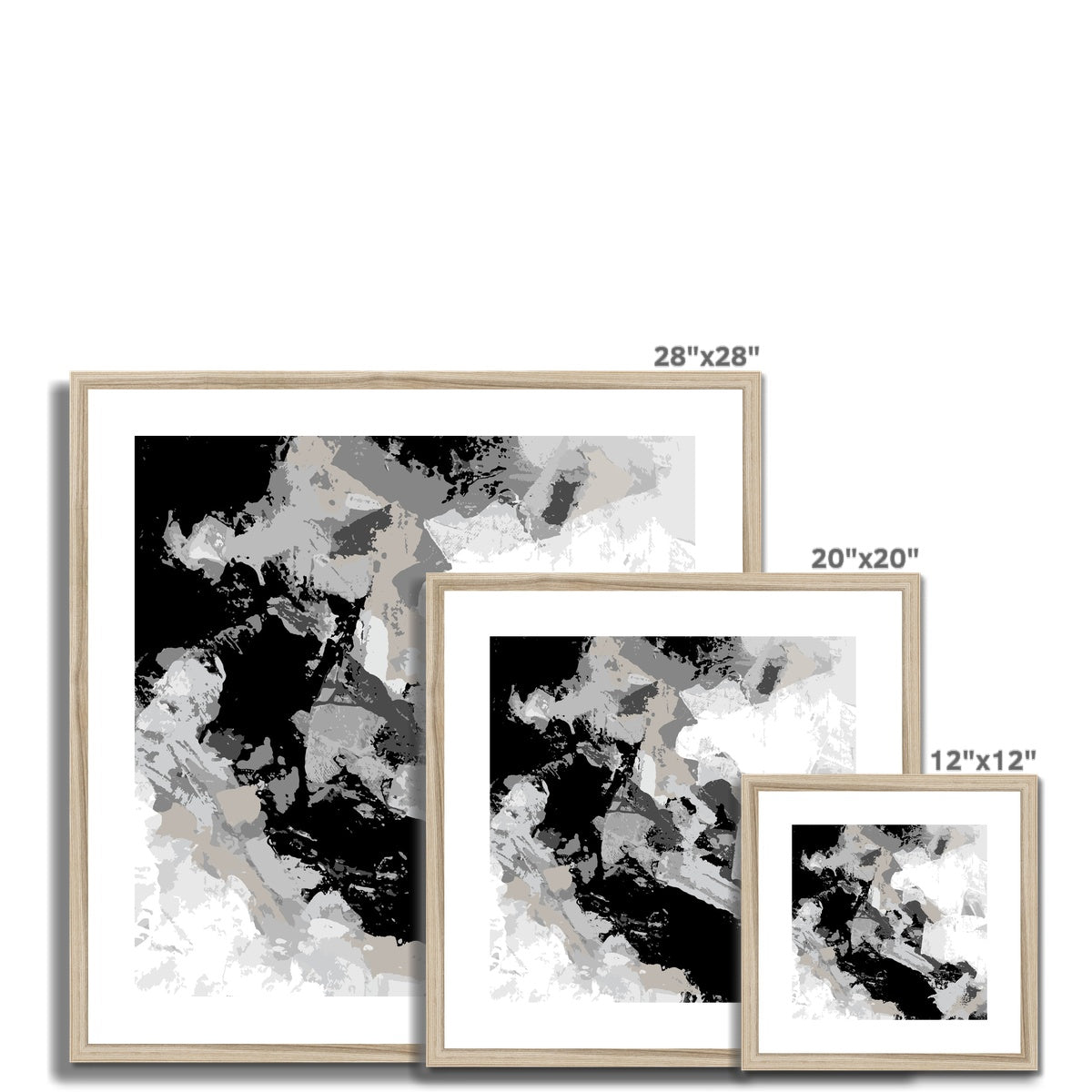 Framed Graphic Art Print, White Mat - 8x8 12x12 16x16 20x20 24x24 28x28 inches | FPS-1200-7690