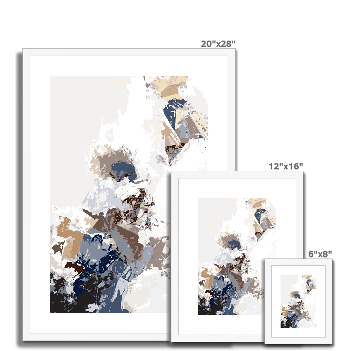 Framed Graphic Art Print, White Mat - 6x8, 8x12, 11x14, 12x16, 16x20, 18x24, 20x28 inches | FPV-1160-7694