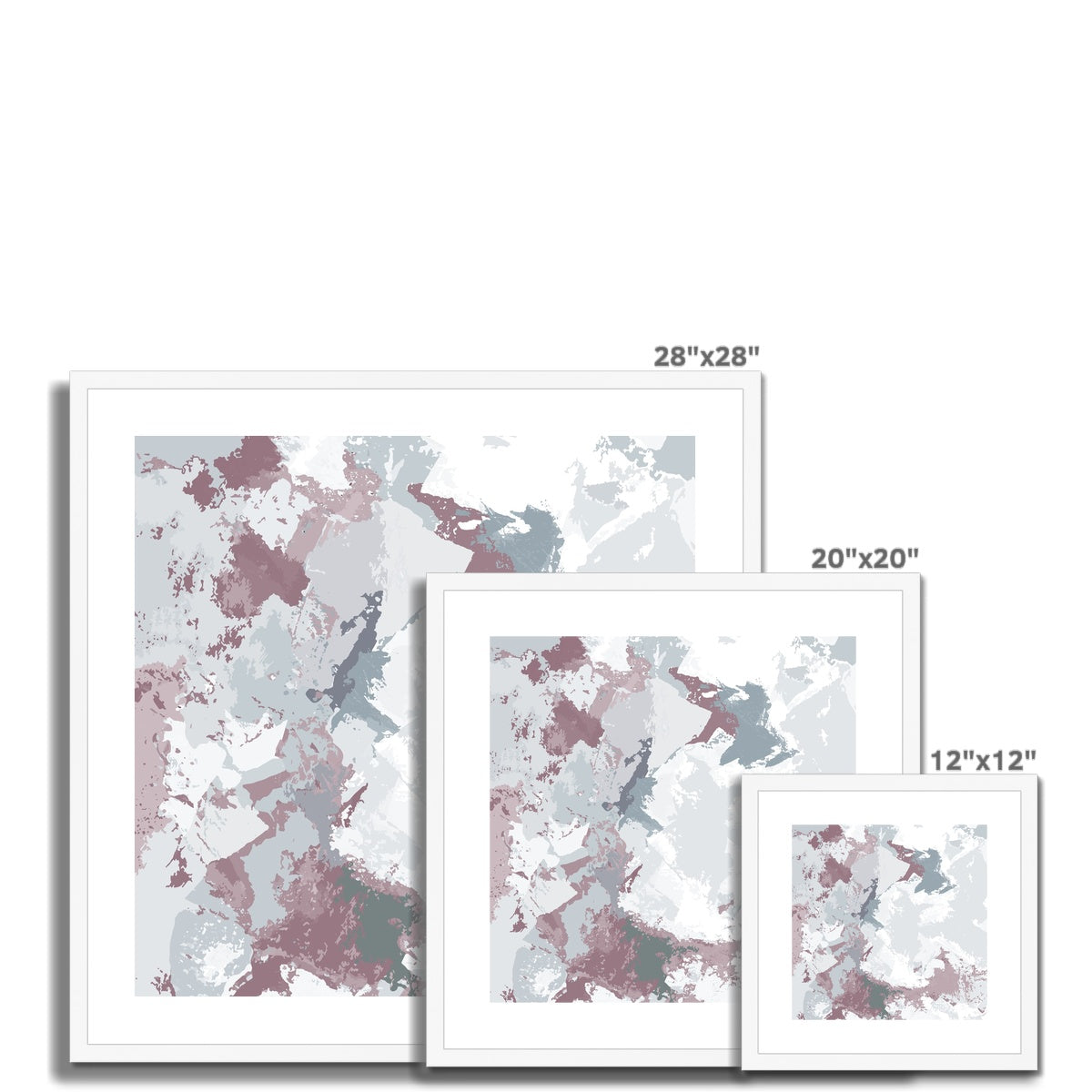 Framed Graphic Art Print, White Mat - 8x8 12x12 16x16 20x20 24x24 28x28 inches | FPS-1210-7691