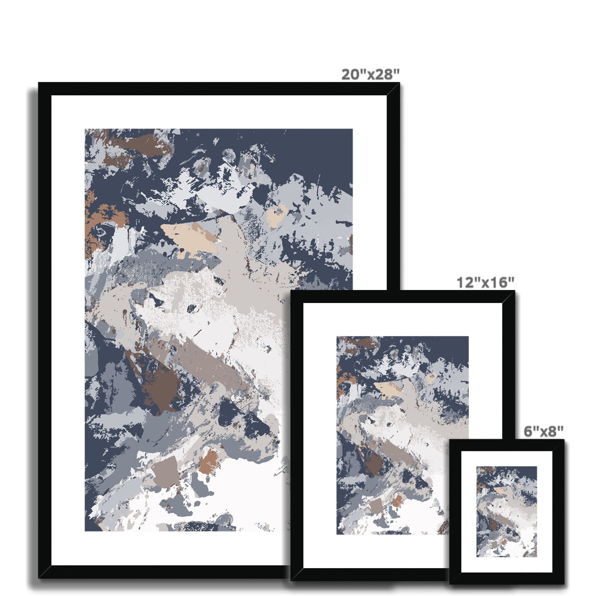 Framed Graphic Art Print, White Mat - 6x8, 8x12, 11x14, 12x16, 16x20, 18x24, 20x28 inches | FPV-1220-7689
