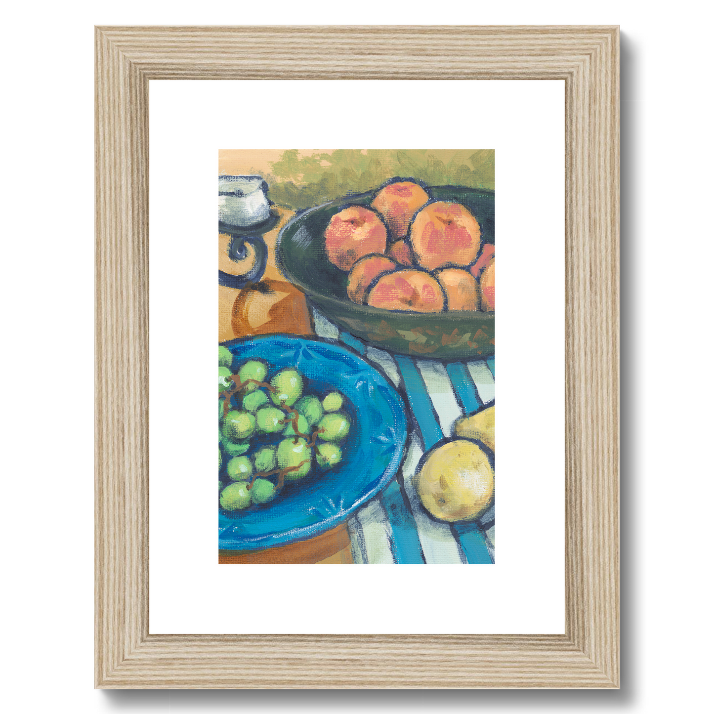 Framed Fine Art Print, White Mat - 6x8 inches | Still Life in Acrylic, FPV-1000-1103