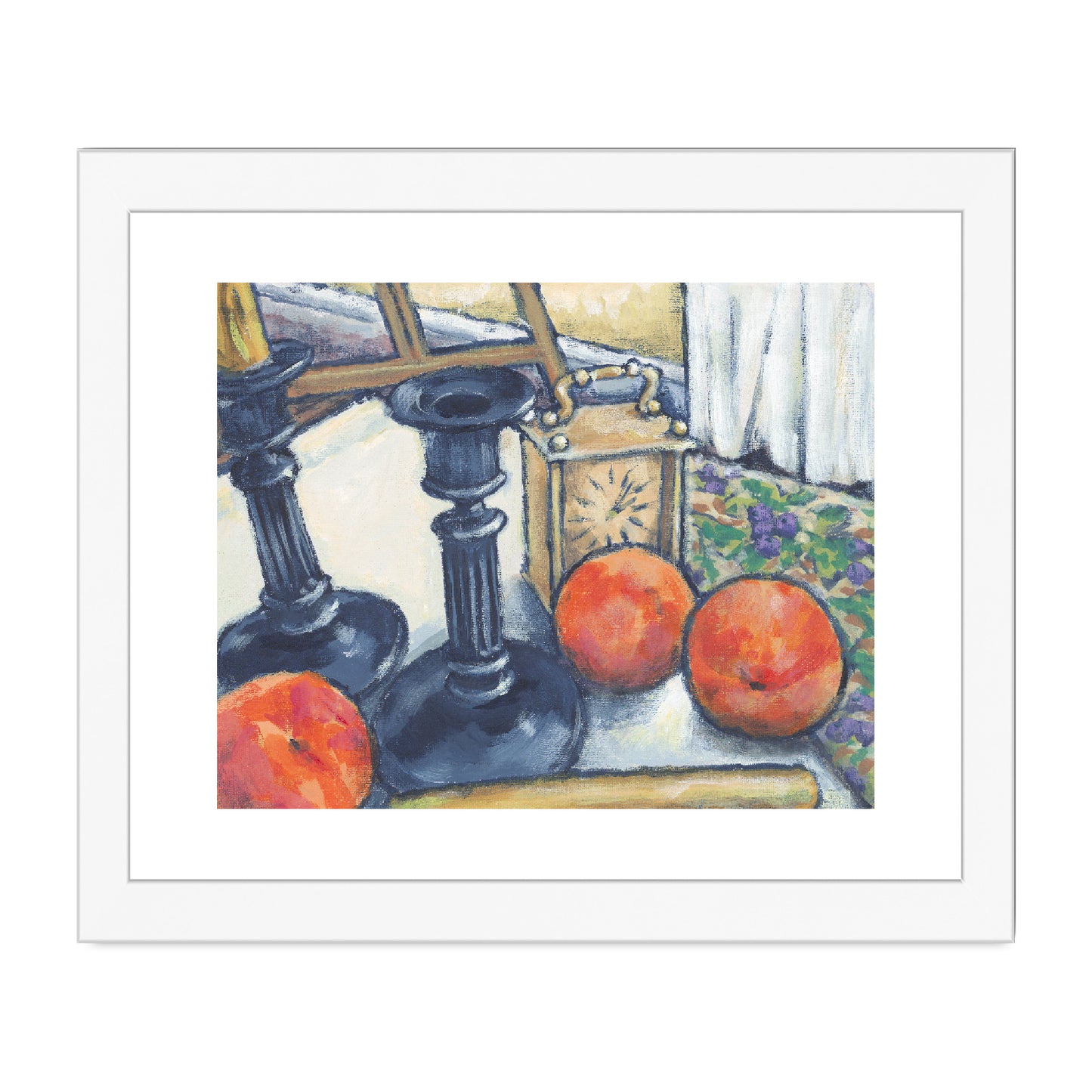 Framed Fine Art Print, White Mat - 8x6 10x8 12x8 inches | Still Life in Acrylic, FPH-1000-1102