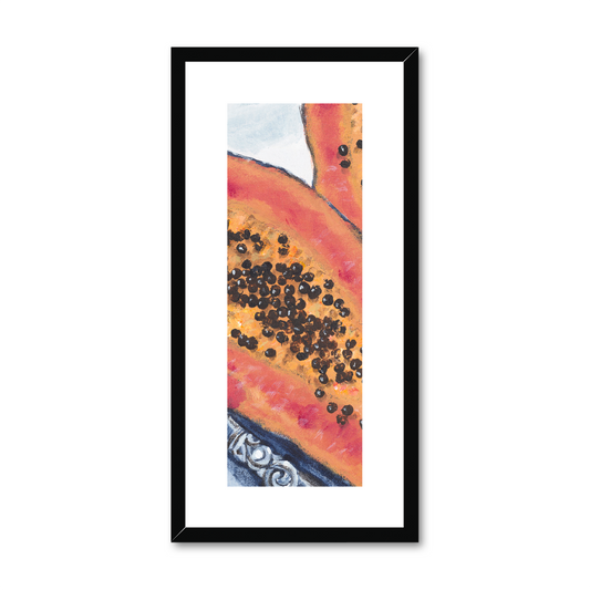 Framed Fine Art Print, White Mat - 12x24 inches | Papaya, FPT-1000-1105-001