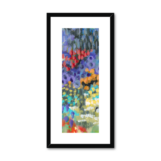 Framed Fine Art Print, White Mat - 12x24 inches | Floral Garden, FPT-1000-1145-002