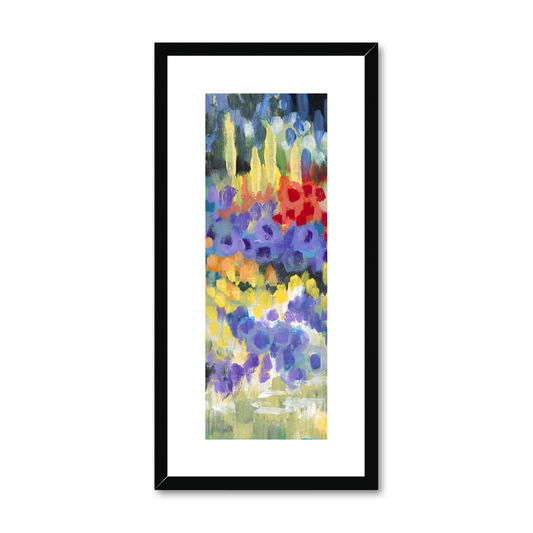 Framed Fine Art Print, White Mat - 12x24 inches | Floral Garden, FPT-1000-1145-003