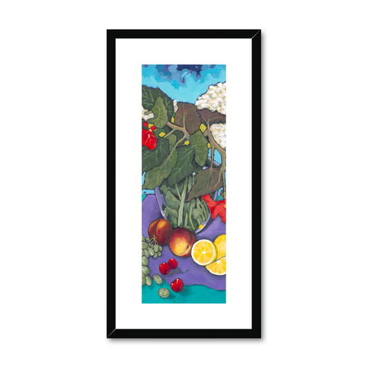 Framed Fine Art Print, White Mat - 12x24 inches | Fruit & Florals, FPT-1000-1146