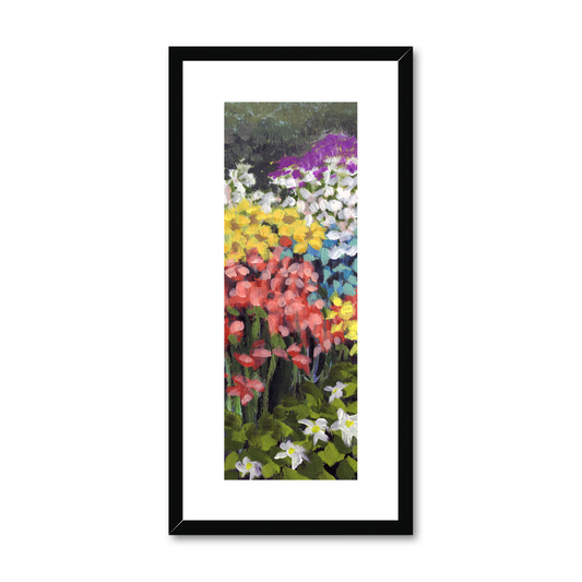 Framed Fine Art Print, White Mat - 12x24 inches | Floral Garden, FPT-1000-1147-001