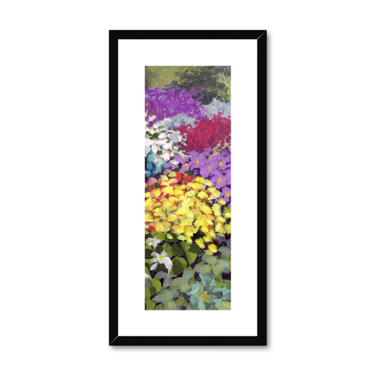Framed Fine Art Print, White Mat - 12x24 inches | Floral Garden, FPT-1000-1147-002