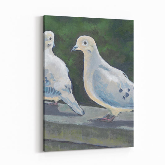 Mourning Doves - 6"x8" Slim Canvas Fine Art Print