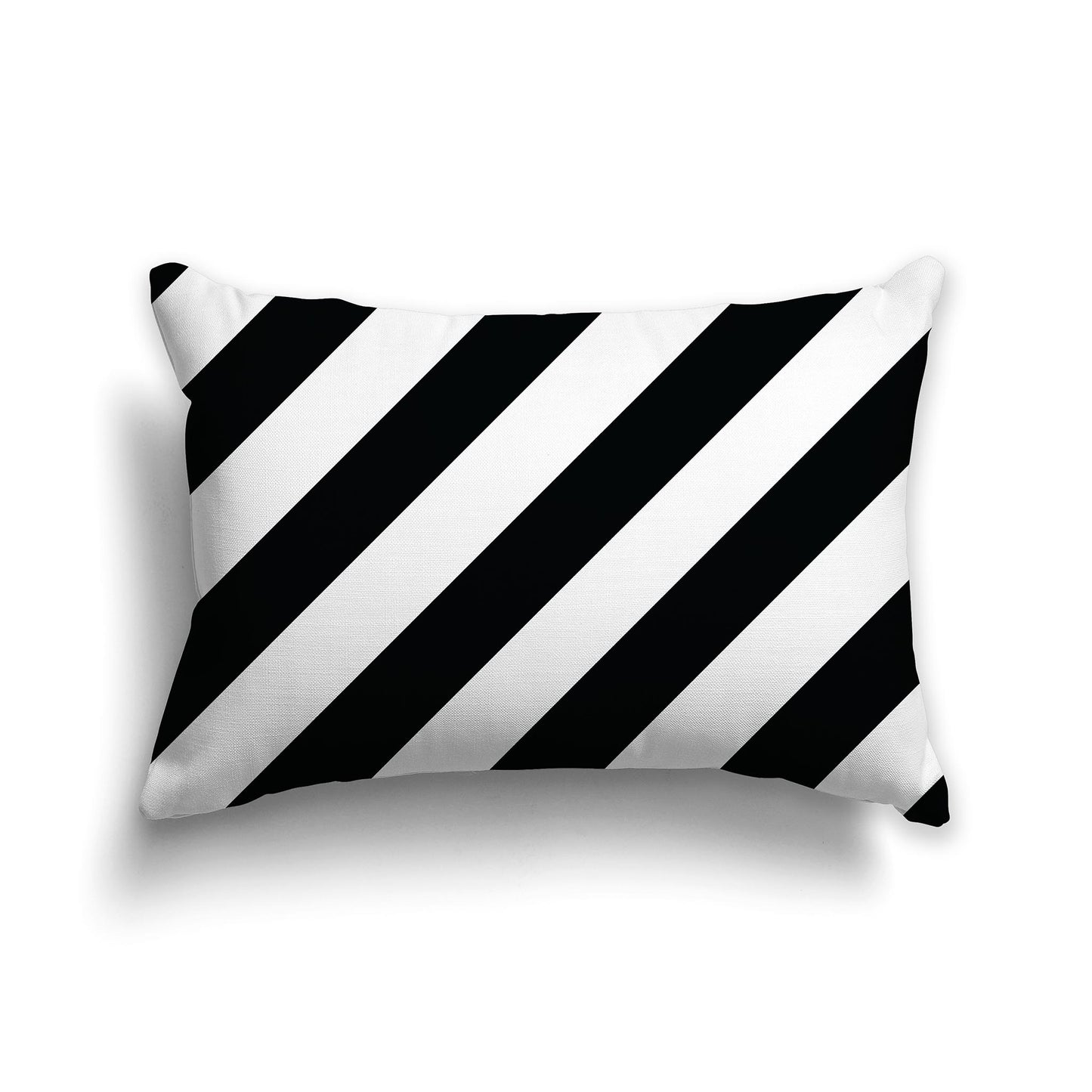 Square Throw Pillow with Black and White Pattern