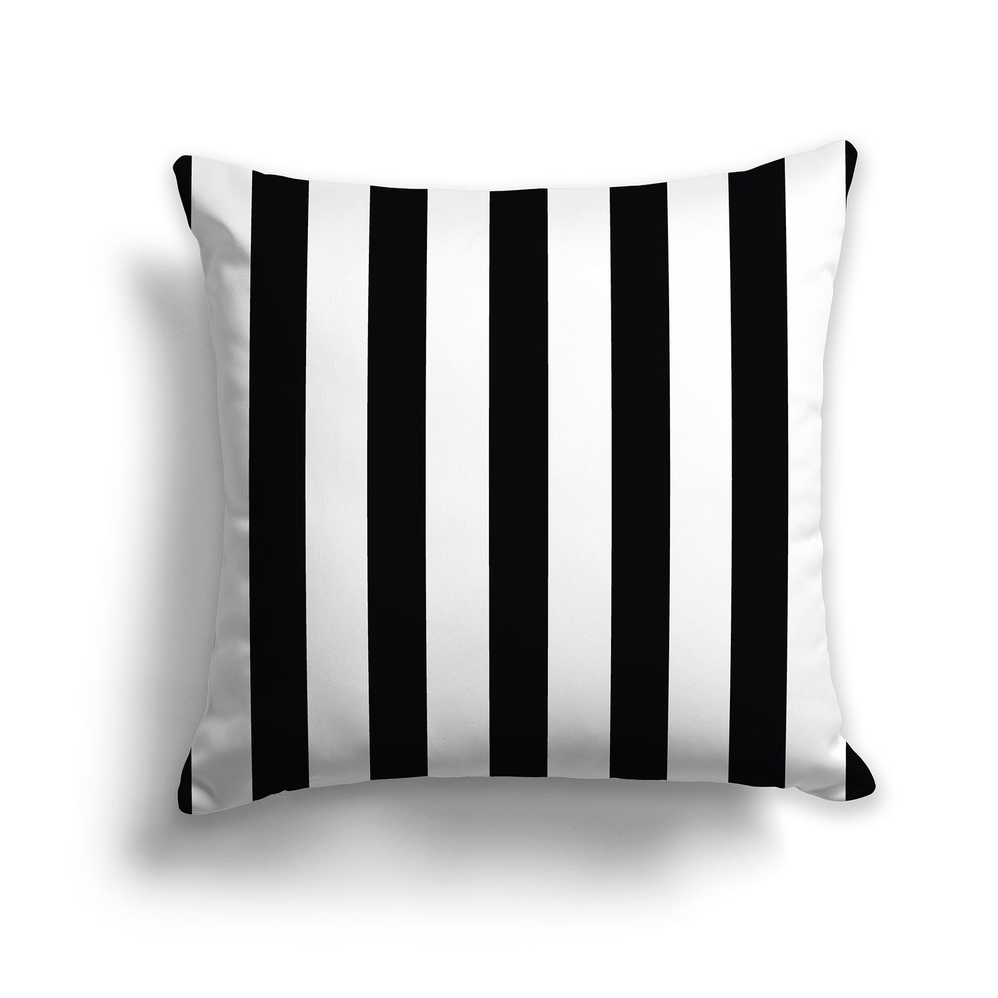 16 inch Square Throw Pillow with Black Bars on White