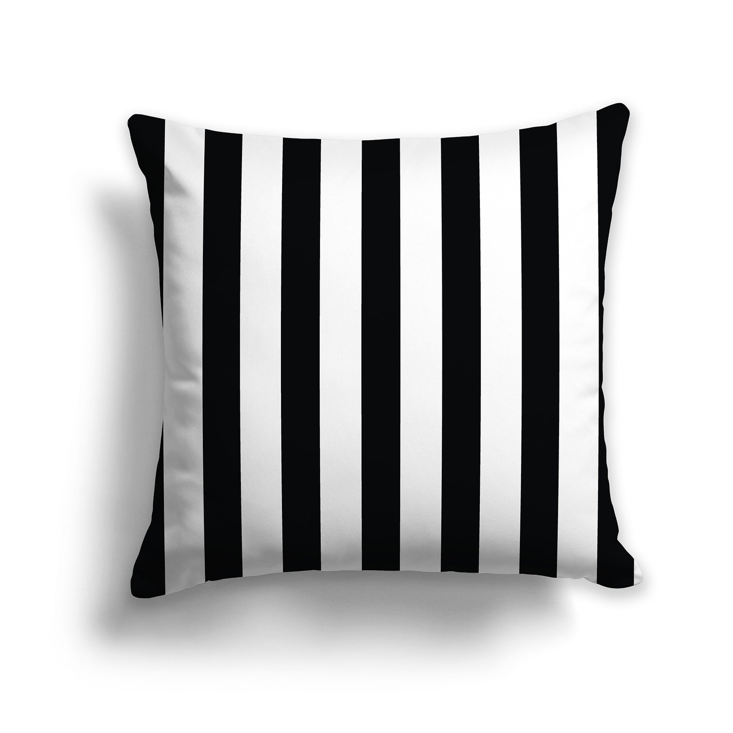 18 inch Square Throw Pillow with Black Bars on White