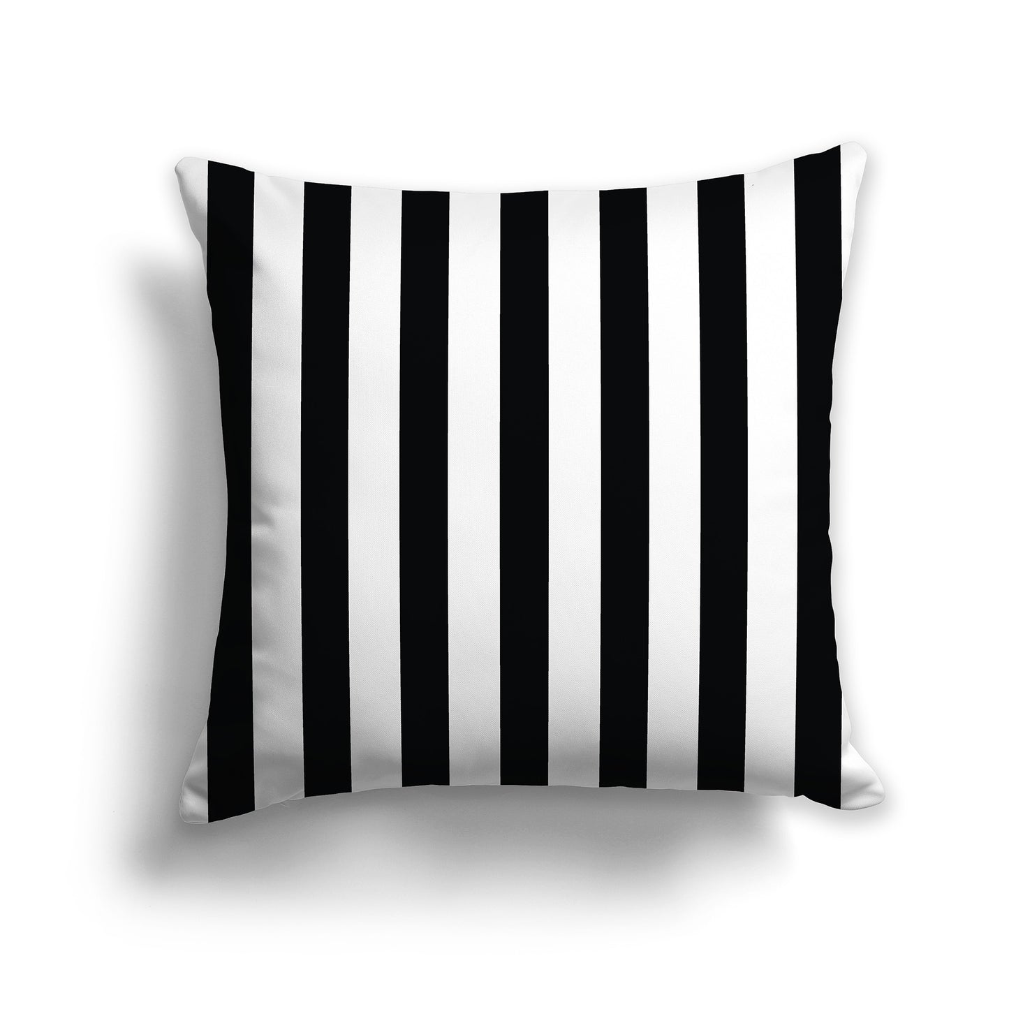 20 inch Square Throw Pillow with Black Bars on White