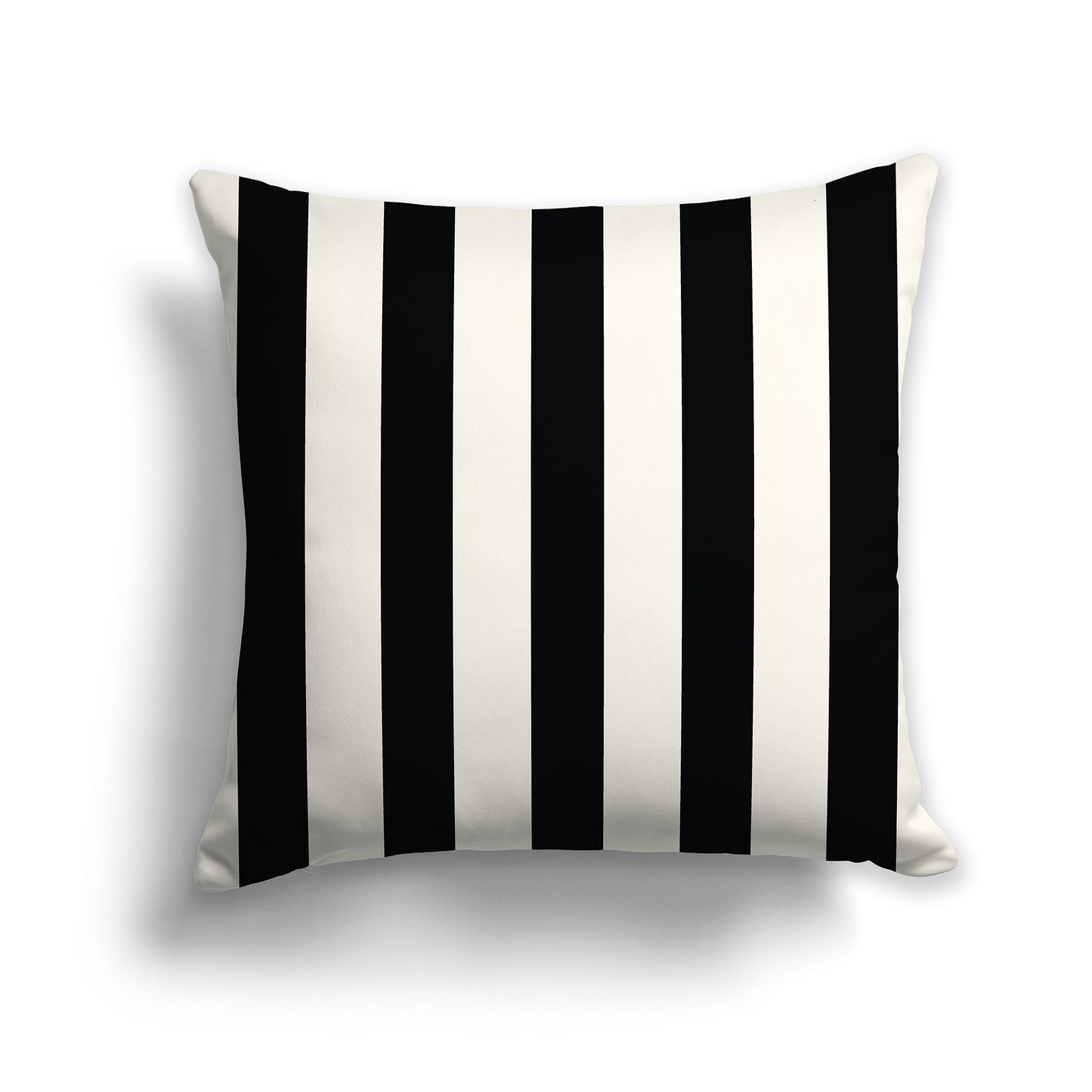 14x14 inch Throw Pillow with Black Bars on Pale Cream