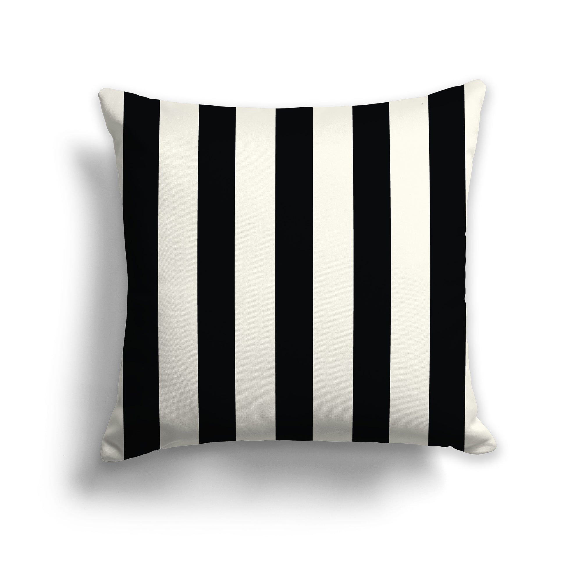 14x14 inch Throw Pillow with Black Bars on Pale Cream
