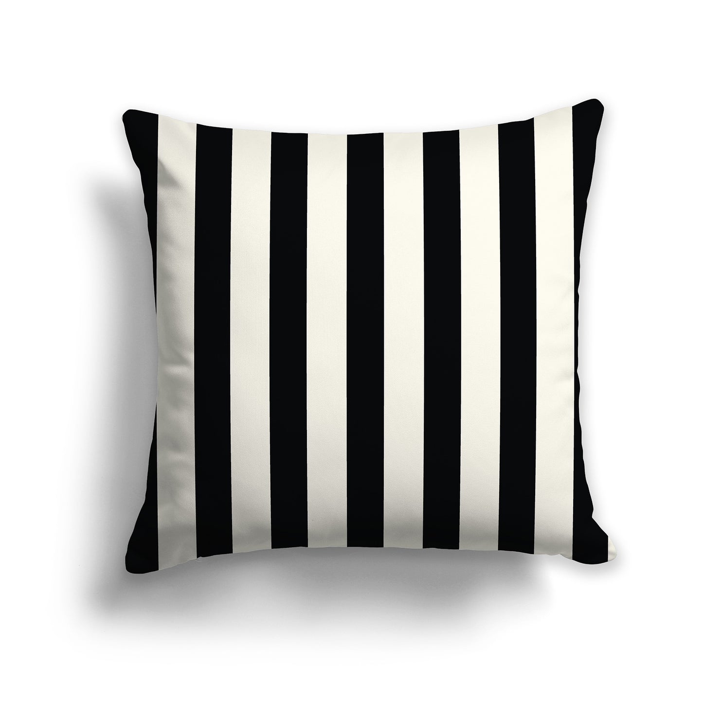 18x18 inch Throw Pillow with Black Bars on Pale Cream