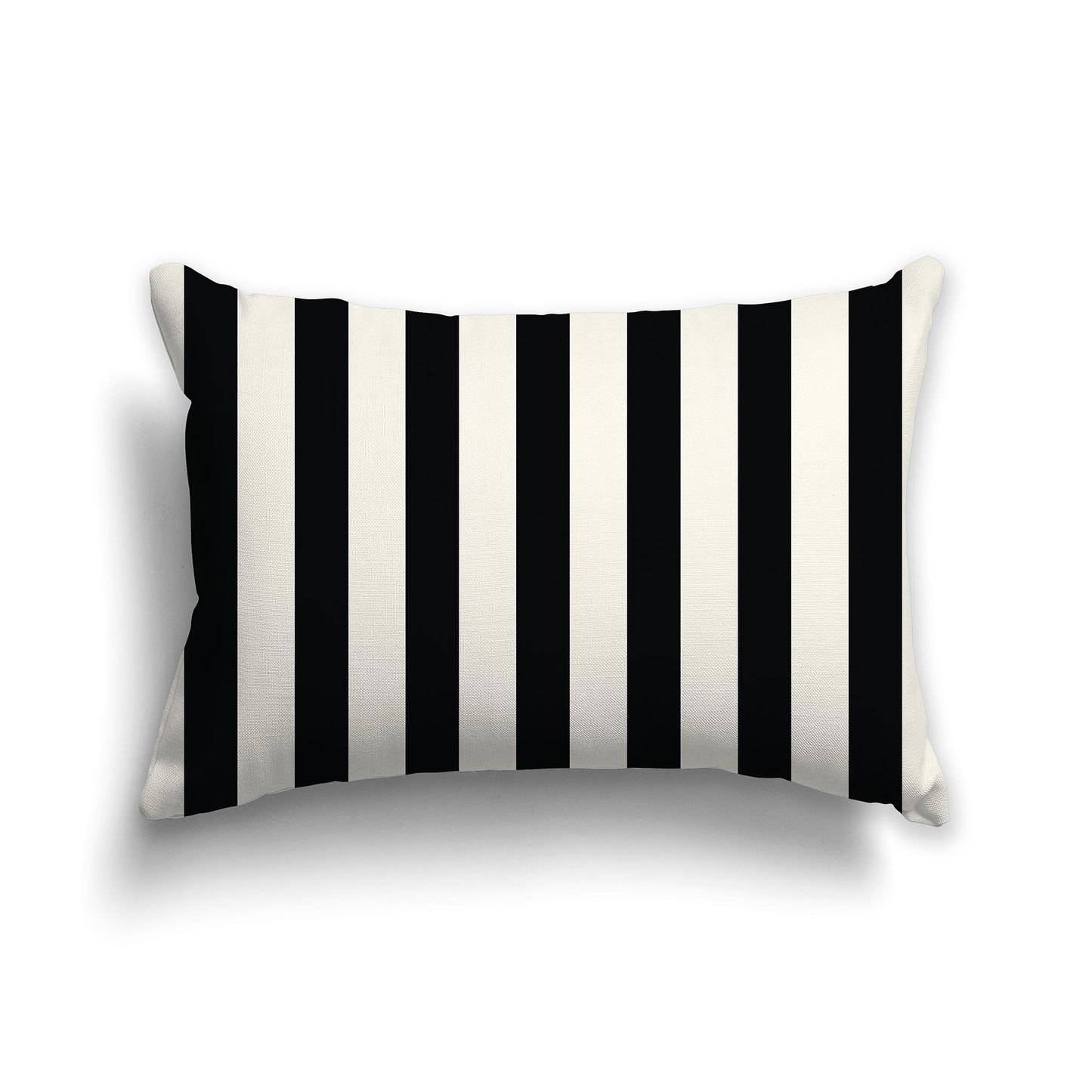 20x14 inch Throw Pillow with Black Bars on Pale Cream