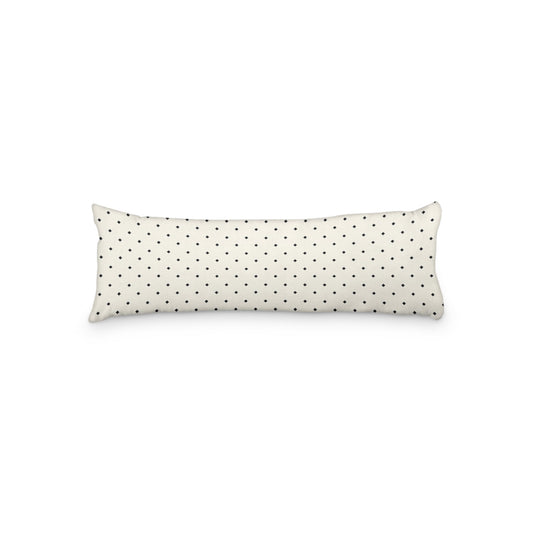 Pale Cream Microfiber Body Pillow with Black Diamonds, MFBP-1013-101,  20 x 54 inches